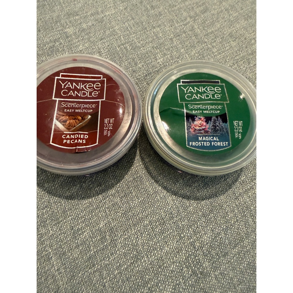 Yankee Candle Scenterpiece Easy MeltCup Candied Pecans & Frosted Forest 2pk